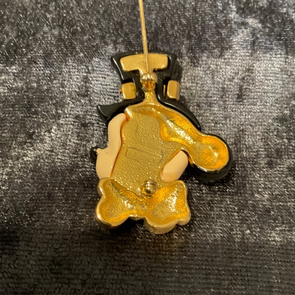 Vintage Disney Designs Mickey Mouse in Top Hat Crystal Brooch - Picture 2 of 3